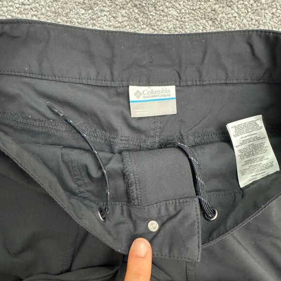 Columbia Anytime Capri Outdoor Pants Womens 2 Black Nylon Mid Rise Hiking Trek - Picture 11 of 16